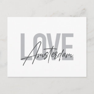 Moderne, eenvoudige, stijlvolle, coole design Love Briefkaart