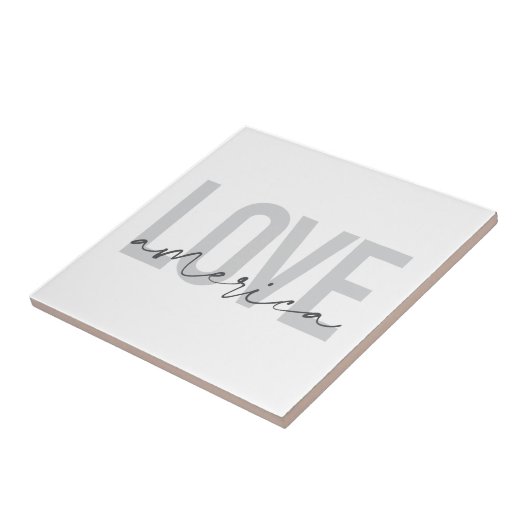 Moderne, eenvoudige, stijlvolle, coole vormgeving  tegeltje (Zijkant)