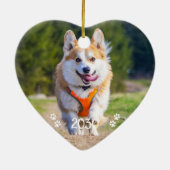 Moderne Eenvoudige Stijlvolle Gepersonaliseerde Fo Keramisch Ornament (Achterkant)