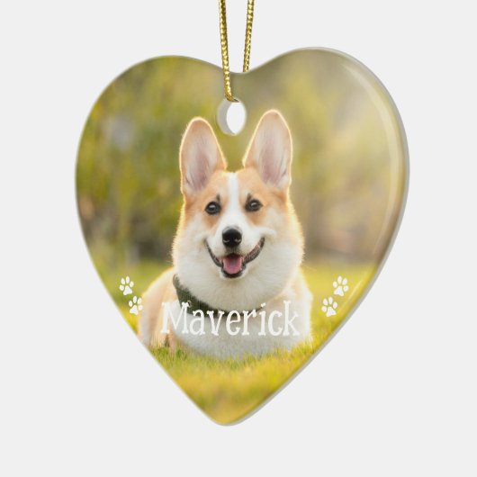 Moderne Eenvoudige Stijlvolle Gepersonaliseerde Fo Keramisch Ornament (Links)