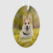 Moderne Eenvoudige Stijlvolle Gepersonaliseerde Fo Ornament (voorkant)