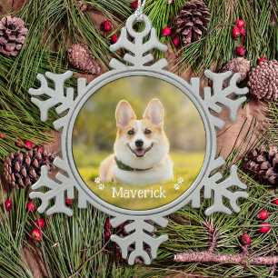 Moderne Eenvoudige Stijlvolle Gepersonaliseerde Fo Tin Sneeuwvlok Ornament