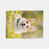 Moderne eenvoudige stijlvolle gepersonaliseerde hu fleece deken (Voorkant (Horizontaal))