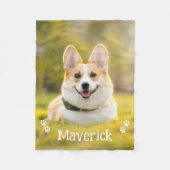 Moderne eenvoudige stijlvolle gepersonaliseerde hu fleece deken (Voorkant)