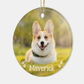 Moderne eenvoudige stijlvolle gepersonaliseerde hu keramisch ornament (Links)