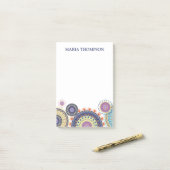 Moderne, eenvoudige, stijlvolle minimalistische af post-it® notes (Op bureau)