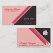 Moderne, eenvoudige, stijlvolle onderneming visitekaartje (Voorkant / Achterkant)