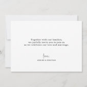 Moderne eenvoudige, stijlvolle schrijfwijze voor f kaart (Achterkant)