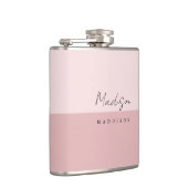 Moderne, eenvoudige, stijlvolle, zwarte roze Vinta Heupfles (Rechts)