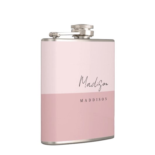 Moderne, eenvoudige, stijlvolle, zwarte roze Vinta Heupfles (Rechts)