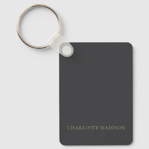 Moderne Eenvoudige Stijlvolle Zwarte Trendy Minima Sleutelhanger