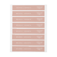 Moderne Eenvoudige Stoffige Roze Elegante Bruiloft