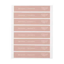 Moderne Eenvoudige Stoffige Roze Elegante Bruiloft