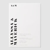 Moderne Eenvoudige Stoute Zwarte Typografie Trouwe Vellum Uitnodigingen (Voorkant)