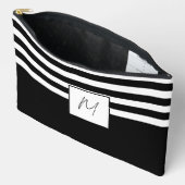Moderne eenvoudige strepen monogram etui (Open)