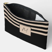 Moderne eenvoudige strepen monogram etui (Open)