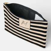 Moderne eenvoudige strepen monogram etui (Open)