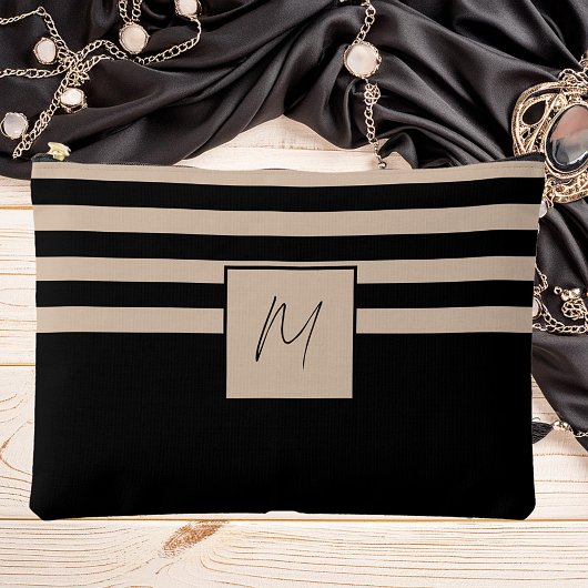 Moderne eenvoudige strepen monogram etui