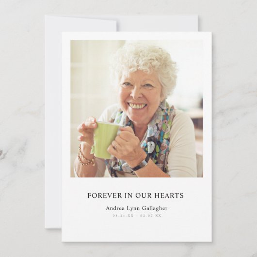 Moderne Eenvoudige sympathie begrafenis Hartelijk  Kaart (Voorkant)