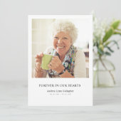 Moderne Eenvoudige sympathie begrafenis Hartelijk  Kaart (Staand voorkant)