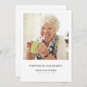 Moderne Eenvoudige sympathie begrafenis Hartelijk  Kaart (Voorkant / Achterkant)