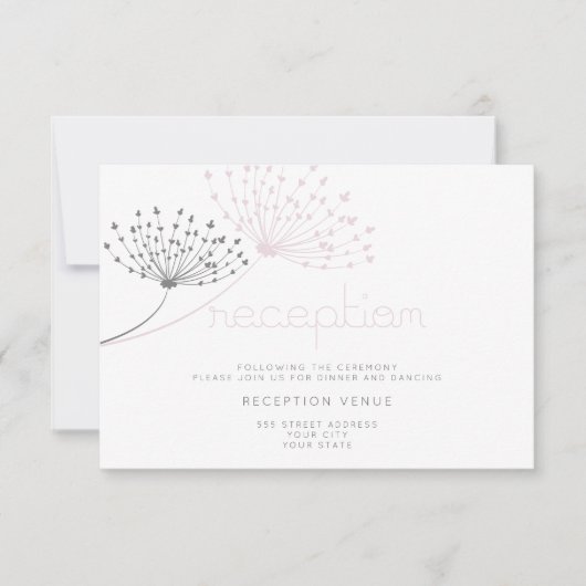 Moderne, eenvoudige tandwielventilatorroze Roos Kaart (Voorkant)