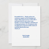 Moderne eenvoudige teamwork foto dank u kaart (Achterkant)