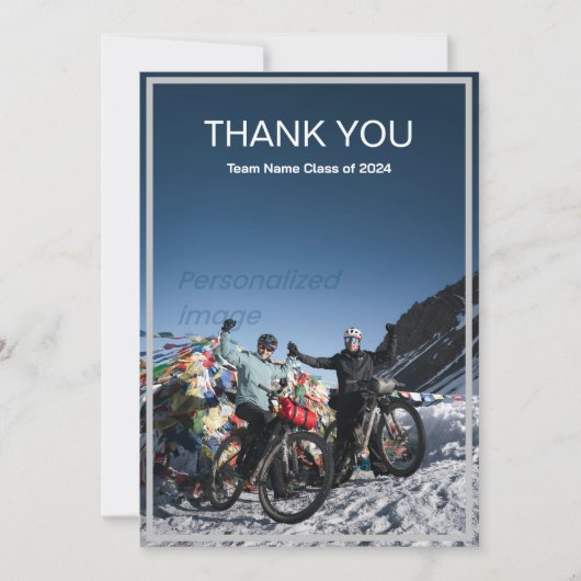 Moderne eenvoudige teamwork foto dank u kaart (Voorkant)