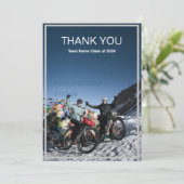 Moderne eenvoudige teamwork foto dank u kaart (Staand voorkant)