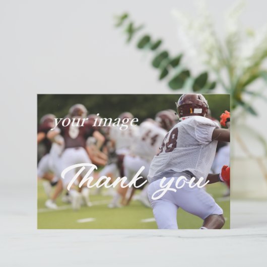 Moderne eenvoudige teamwork foto dank u kaart (Staand voorkant)