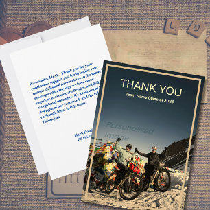 Moderne eenvoudige teamwork foto dank u kaart