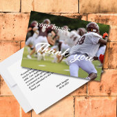 Moderne eenvoudige teamwork foto dank u kaart