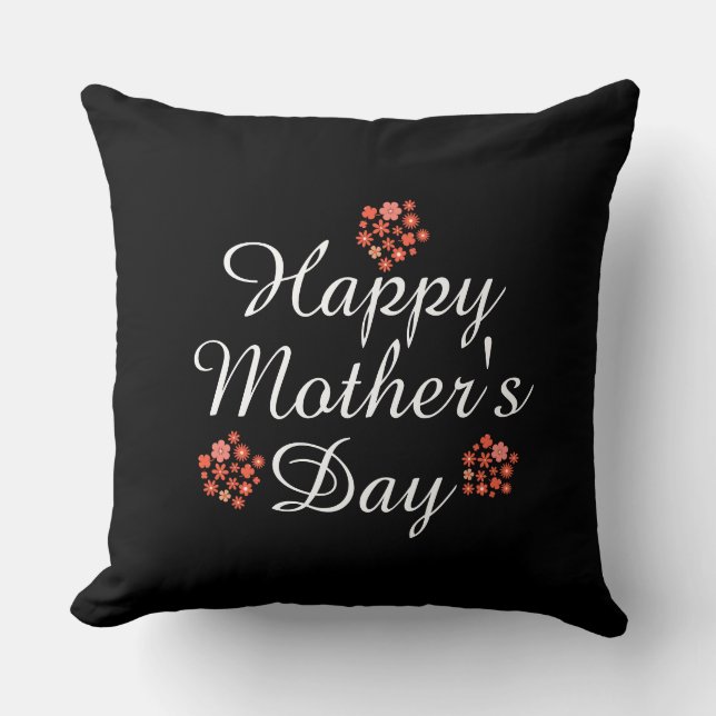 Moderne eenvoudige tekst Happy moederdag Perach Bl Kussen (Voorkant)