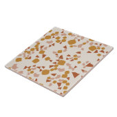 Moderne eenvoudige terrazzo crème Blush Pink Gold  Tegeltje (Zijkant)