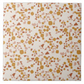 Moderne eenvoudige terrazzo crème Blush Pink Gold  Tegeltje (Voorkant)