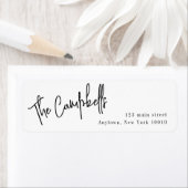 Moderne, eenvoudige terugzendadreslabel voor grote etiket (Insitu)