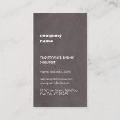 Moderne eenvoudige textuur bruine consultant visitekaartje (Voorkant)