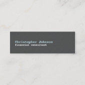 Moderne eenvoudige textuur grijs blauw consultant mini visitekaartje (Voorkant)