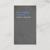 Moderne eenvoudige textuur grijs blauw consultant visitekaartje (Voorkant)