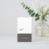 Moderne eenvoudige textuur grijs consultant visitekaartje (Staand voorkant)