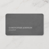 Moderne eenvoudige textuur grijs consultant visitekaartje (Voorkant)