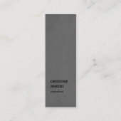 Moderne Eenvoudige Textuur Grijs Zwart Consultant Mini Visitekaartje (Voorkant)