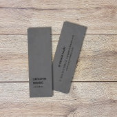 Moderne Eenvoudige Textuur Grijs Zwart Consultant Mini Visitekaartje