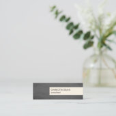 Moderne, eenvoudige textuur, grijze stripe consult mini visitekaartje (Staand voorkant)