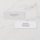 Moderne eenvoudige textuur — witte consultant mini visitekaartje (Voorkant / Achterkant)