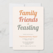 Moderne Eenvoudige Thanksgiving Feast Dinner Invit Kaart (Voorkant)