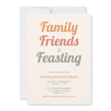 Moderne Eenvoudige Thanksgiving Feast Dinner Invit