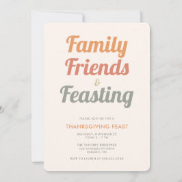 Moderne Eenvoudige Thanksgiving Feast Dinner Invit Kaart