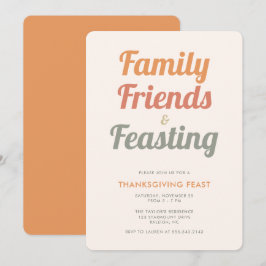 Moderne Eenvoudige Thanksgiving Feast Dinner Invit Kaart