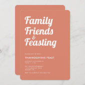 Moderne Eenvoudige Thanksgiving Feast Dinner Invit Kaart (Voorkant / Achterkant)
